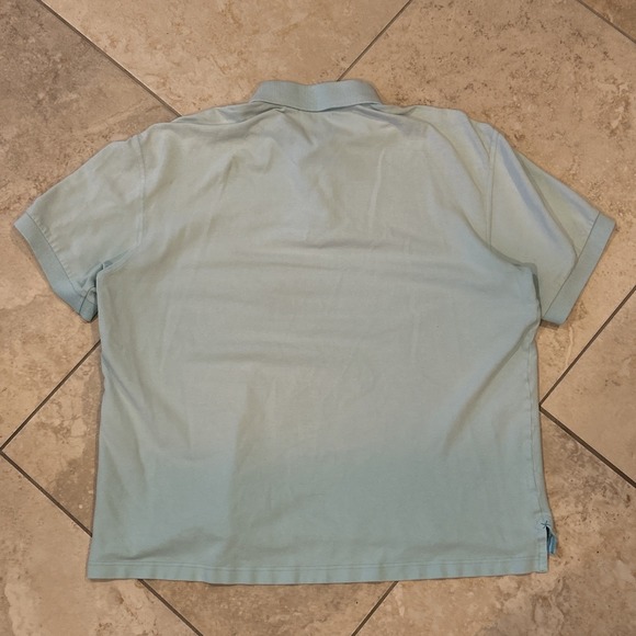 Tori Richard Honolulu Shirt Men Large Green Short Sleeve Polo Embroidered Monkey - Picture 7 of 8